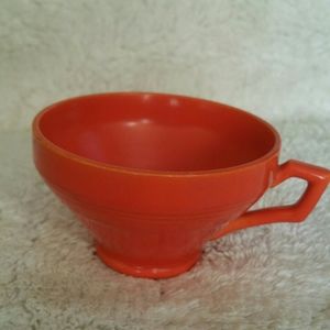 Vintage Vernon Kilns orange coffee cup